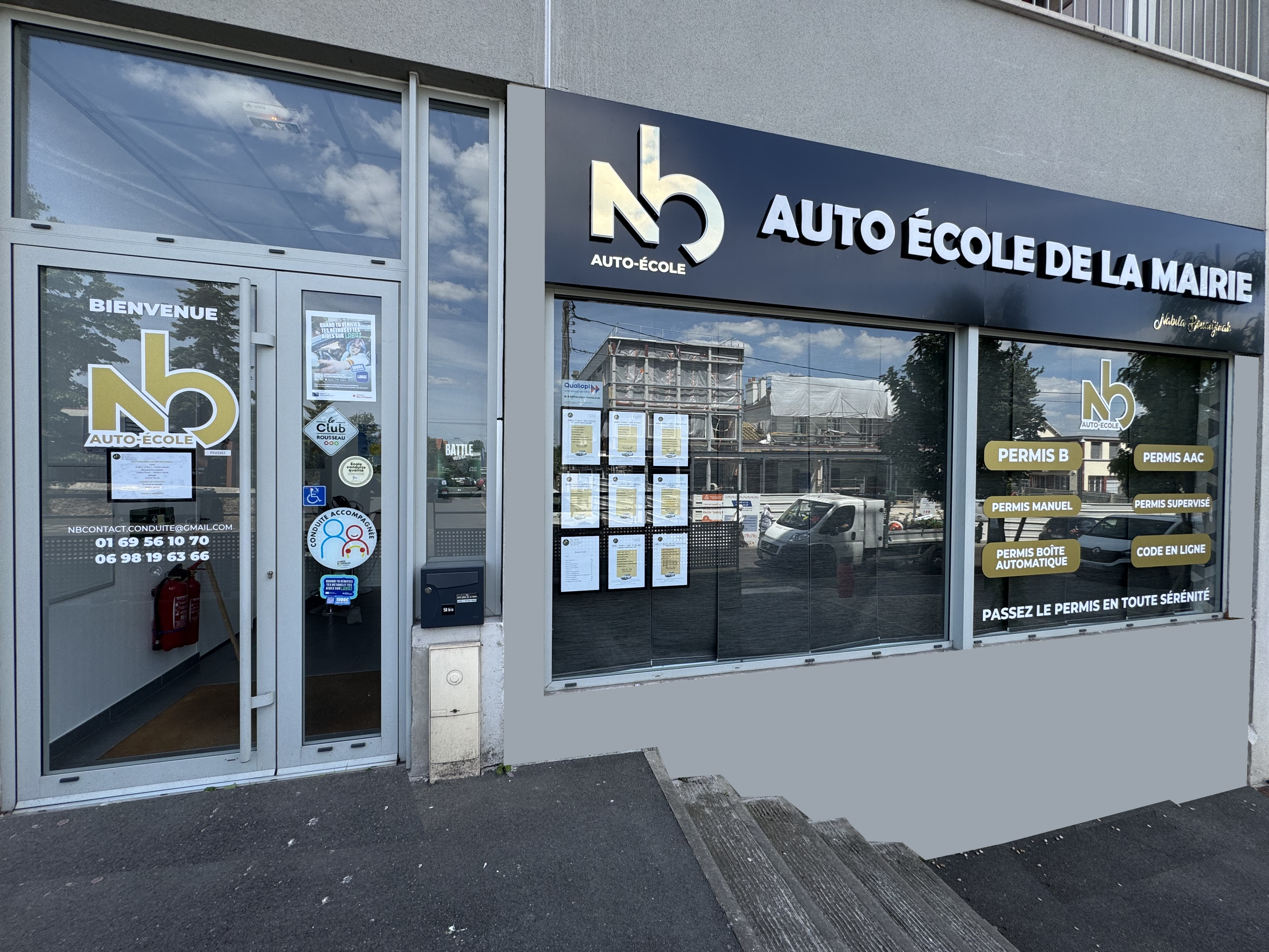 Façade de NB Auto École de la Mairie